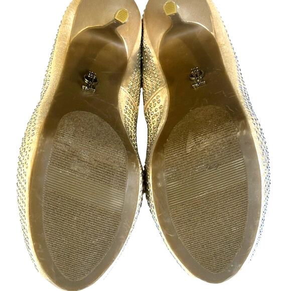 JLo Crystal Stilettos Peep Toe Design by Jennifer Lopez, Size 8 M - Picture 7 of 7